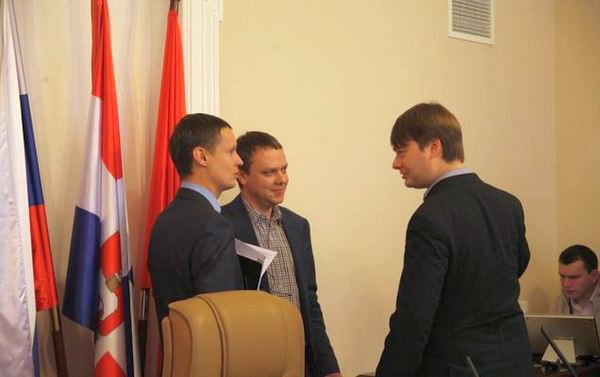 Илья Денисов с коллегами по департаменту